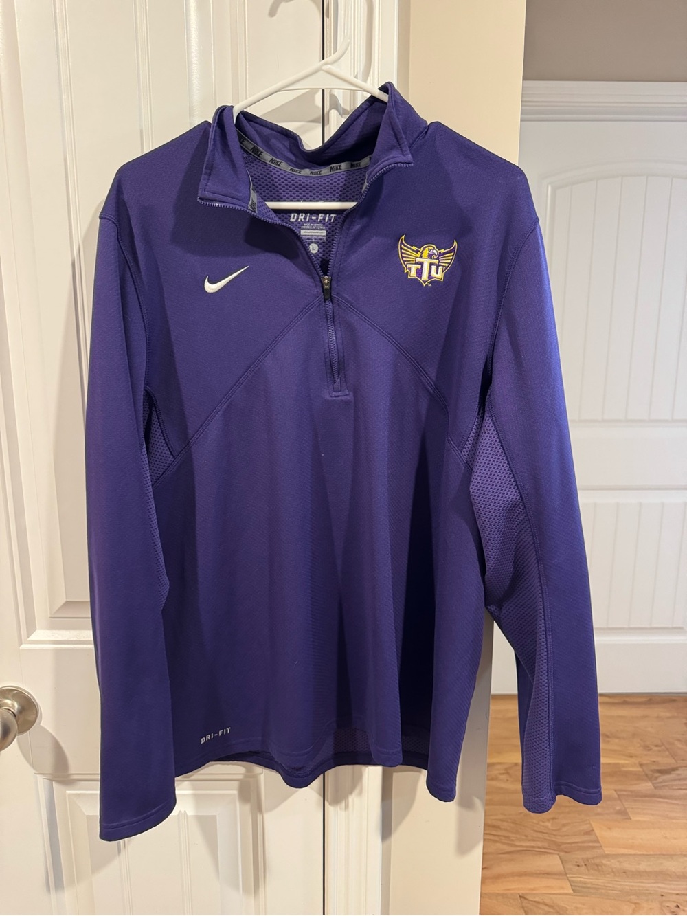 Nike Purple Dri-Fit Quarter-Zip Utility Jacket with Team Crest